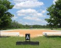 20 X 60 Sand dressage ring with shaded judges gazebo